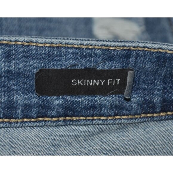 Judy Blue Distressed Ankle Skinny Fit Blue Jeans Size 9/29 Split Raw Hems Casual - Picture 11 of 12